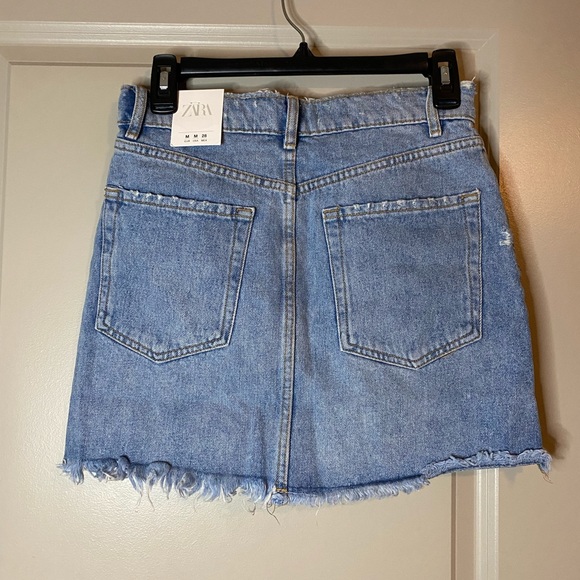 ZARA DENIM MINI SKIRT - Picture 8 of 12